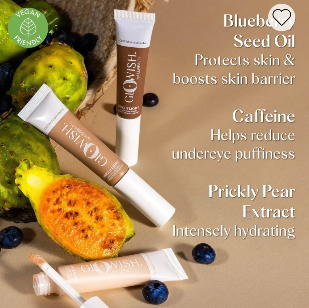 NIB GloWish By Huda Beauty Bright Light Hydrating Sheer Concealer/Fair Cool 1.5